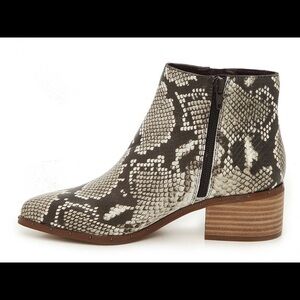 Bleeker & Bond Gwen Snake Print Ankle Boots 6.5 EUC